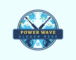 Pressure Wash Wave logo design