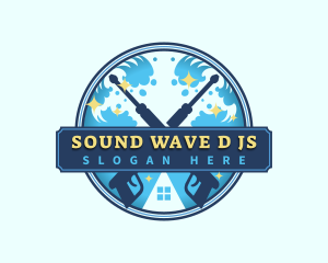 Pressure Wash Wave logo design