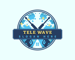 Pressure Wash Wave logo design