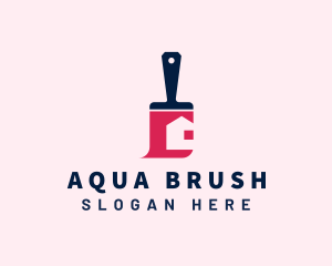 House Paint Brush logo design