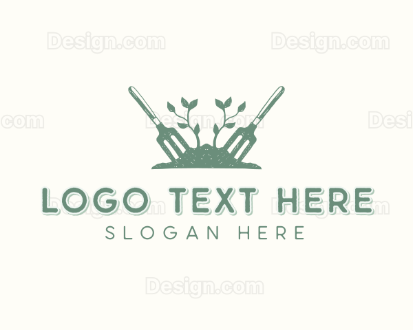 Landscaping Garden Fork Logo