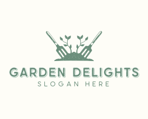 Landscaping Garden Fork  logo design