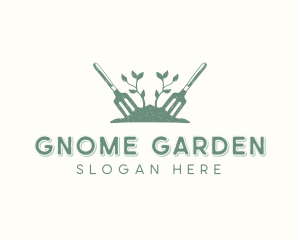 Landscaping Garden Fork  logo design