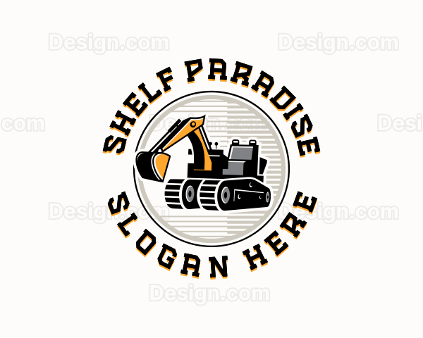 Excavator Heavy Equipment Logo