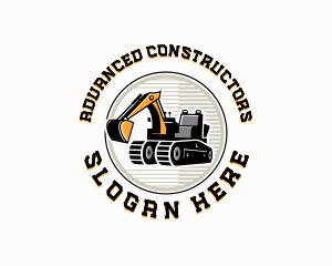 Excavator Heavy Equipment logo design