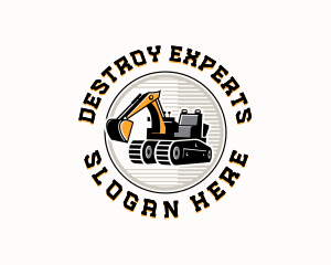 Excavator Heavy Equipment logo design