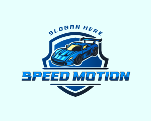 Shield Race Car logo design