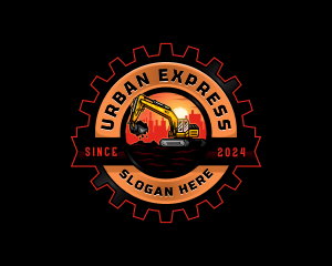 Gear Urban Excavator logo design