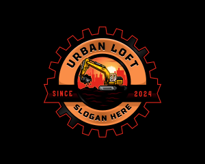 Gear Urban Excavator logo design