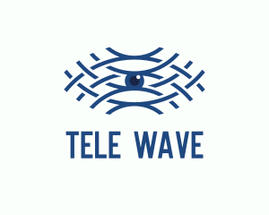 Blue Wave Eye logo design