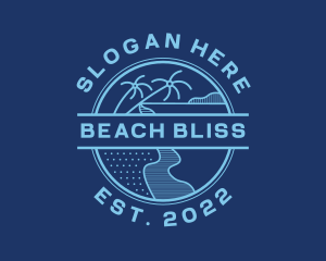 Beach Summer Vacation logo design