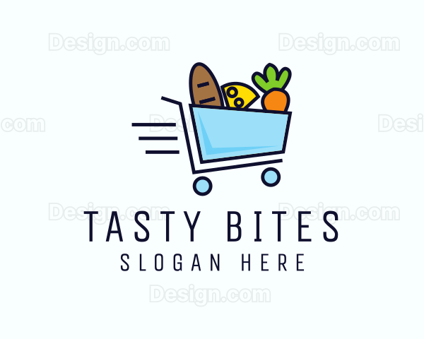 Fast Grocery Cart Logo
