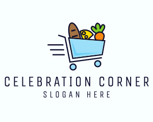 Fast Grocery Cart logo design