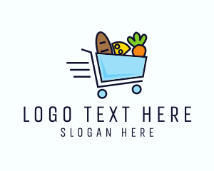 Fast - Fast Grocery Cart logo design
