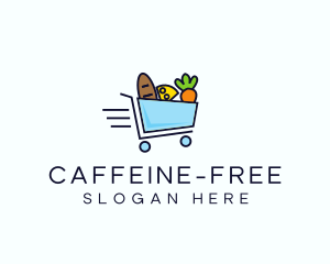 Fast Grocery Cart logo design