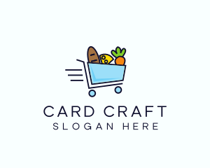 Fast Grocery Cart logo design