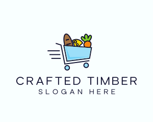 Fast Grocery Cart logo design