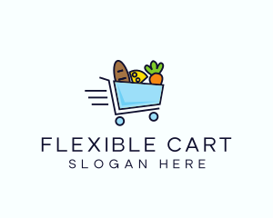 Fast Grocery Cart logo design