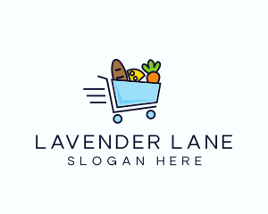 Fast Grocery Cart logo design