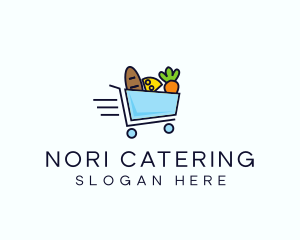 Fast Grocery Cart logo design