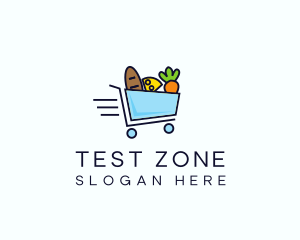 Fast Grocery Cart logo design