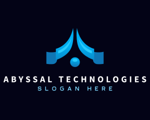 Technology Abstract Letter A logo design