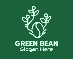 Organic Coffee Bean Tech logo design