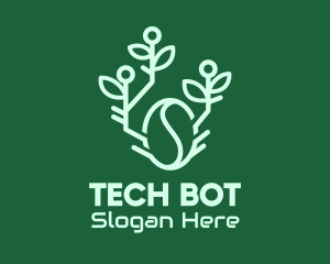 Organic Coffee Bean Tech logo design