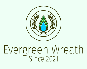 Organic Wreath Badge  logo design