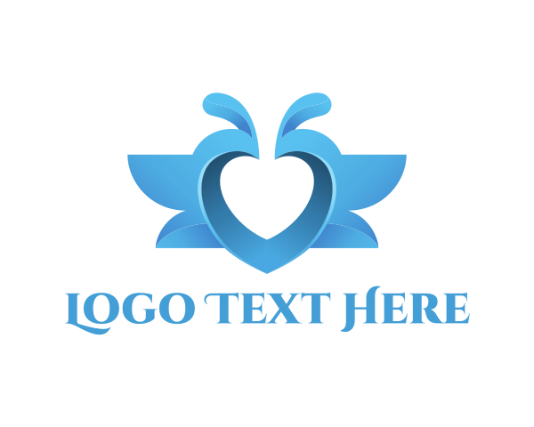 Blue Heart logo example 2