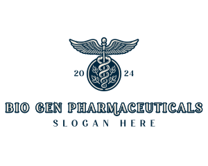 Caduceus Pharmacy Laboratory logo design