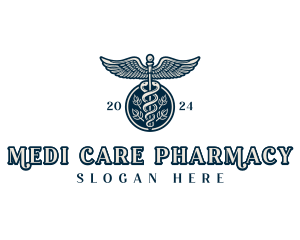 Caduceus Pharmacy Laboratory logo design