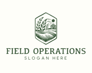 Wheat Farming Field logo