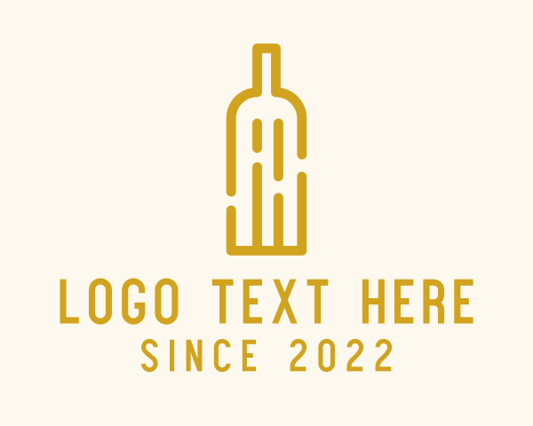 Yellow Wine Bottle  logo