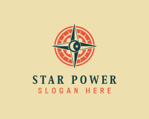 Lunar Traveler Compass logo design