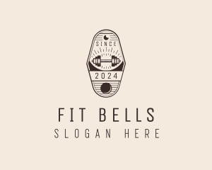 Fitness Dumbbell Gym Equipment logo design