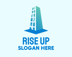 Blue High Rise Building  logo design