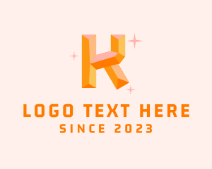 Shiny Gem Letter K logo