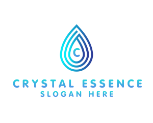 Water Droplet Hydro Utility logo design