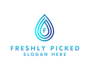 Water Droplet Hydro Utility logo design