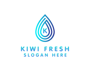 Water Droplet Hydro Utility logo design