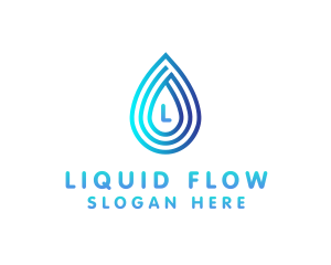 Water Droplet Hydro Utility logo design