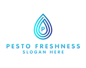 Water Droplet Hydro Utility logo design