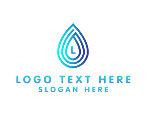 Utility - Water Droplet Hydro Utility logo design