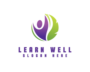 Nature Wellness Leaf logo design