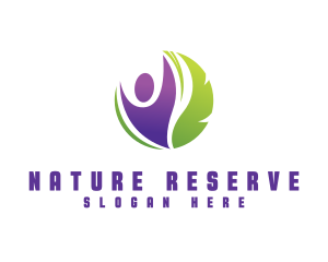 Nature Wellness Leaf logo design