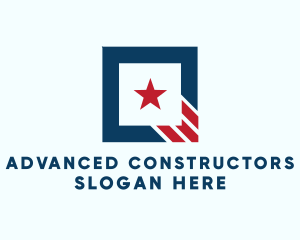 Stars And Stripes Square logo design