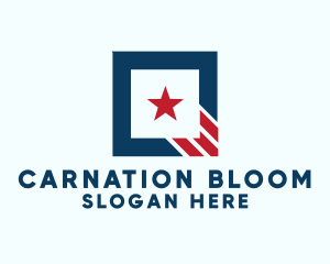 Stars And Stripes Square logo design