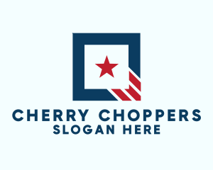 Stars And Stripes Square logo design