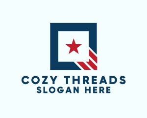 Stars And Stripes Square logo design